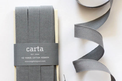 Studio Carta Tight Weave Cotton Ribbon Paddle - Gravel | Flywheel | Stationery | Tasmania