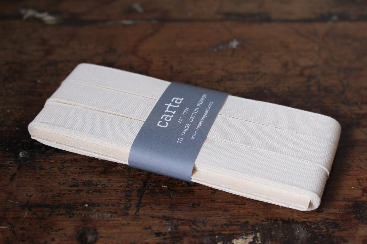 Studio Carta Tight Weave Cotton Ribbon Paddle - Natural | Flywheel | Stationery | Tasmania