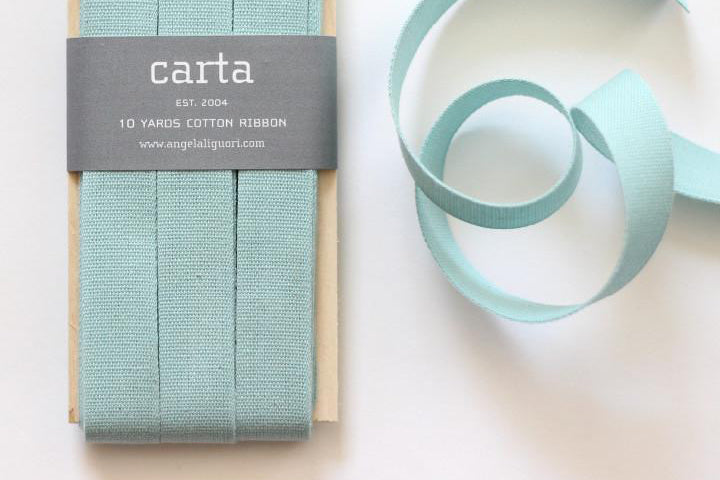 Studio Carta Tight Weave Cotton Ribbon Paddle - Pool Blue | Flywheel | Stationery | Tasmania