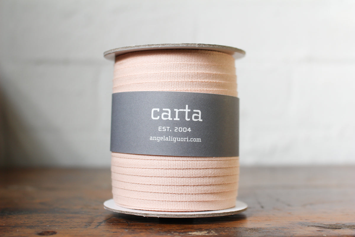 Studio Carta Tight Weave Cotton Ribbon Large Spool - Blush | Flywheel | Stationery | Tasmania
