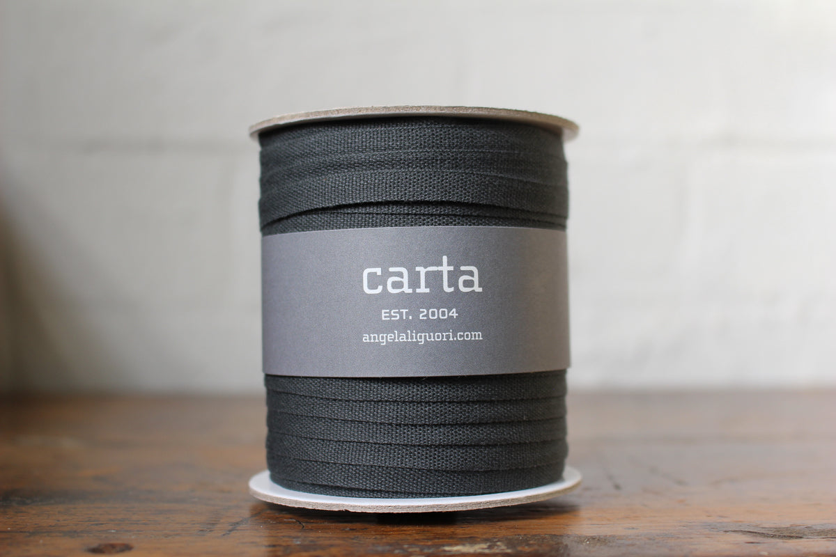 Studio Carta Tight Weave Cotton Ribbon Large Spool - Gravel