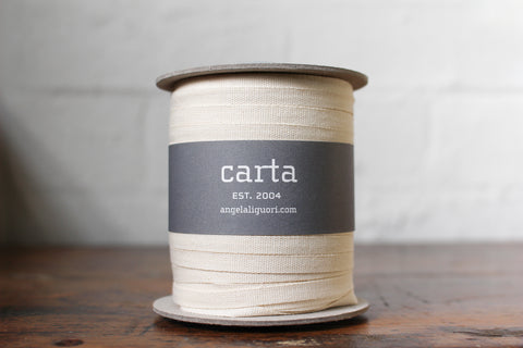 Studio Carta Tight Weave Cotton Ribbon Large Spool - Natural