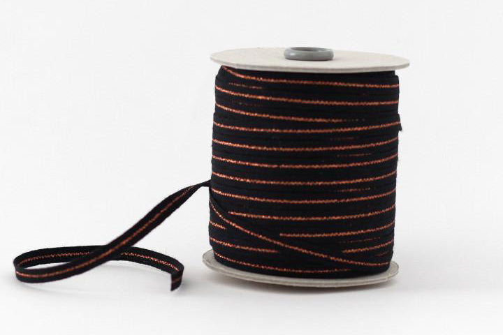 Studio Carta Metallic Line Ribbon Large Spool - Black/Copper | Flywheel | Stationery | Tasmania