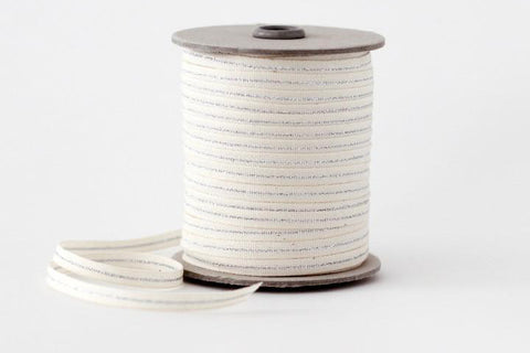 Studio Carta Metallic Line Ribbon Large Spool - Natural/Silver