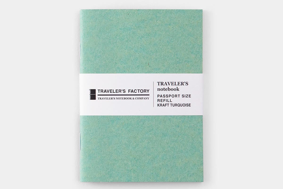 Traveler's Factory Passport Notebook Refill - Kraft Turquoise