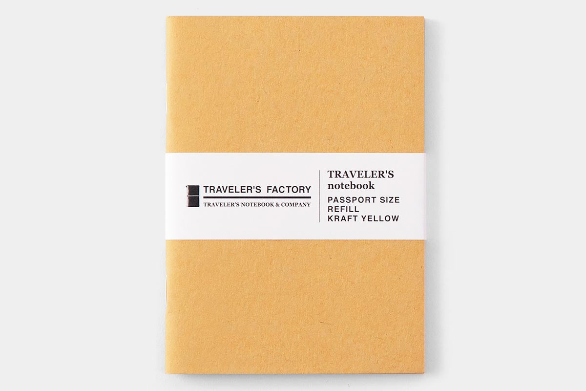 Traveler's Factory Passport Notebook Refill - Kraft Yellow