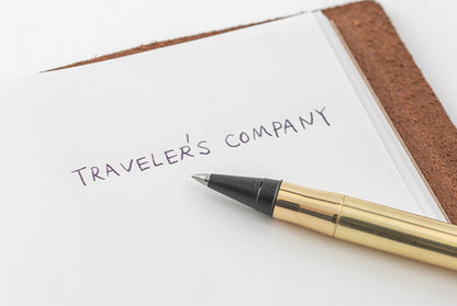 Traveler's Company Brass Rollerball Pen | Flywheel | Stationery | Tasmania