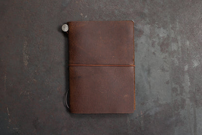 Traveler's Company Leather Notebook - Passport - Brown | Flywheel | Stationery | Tasmania