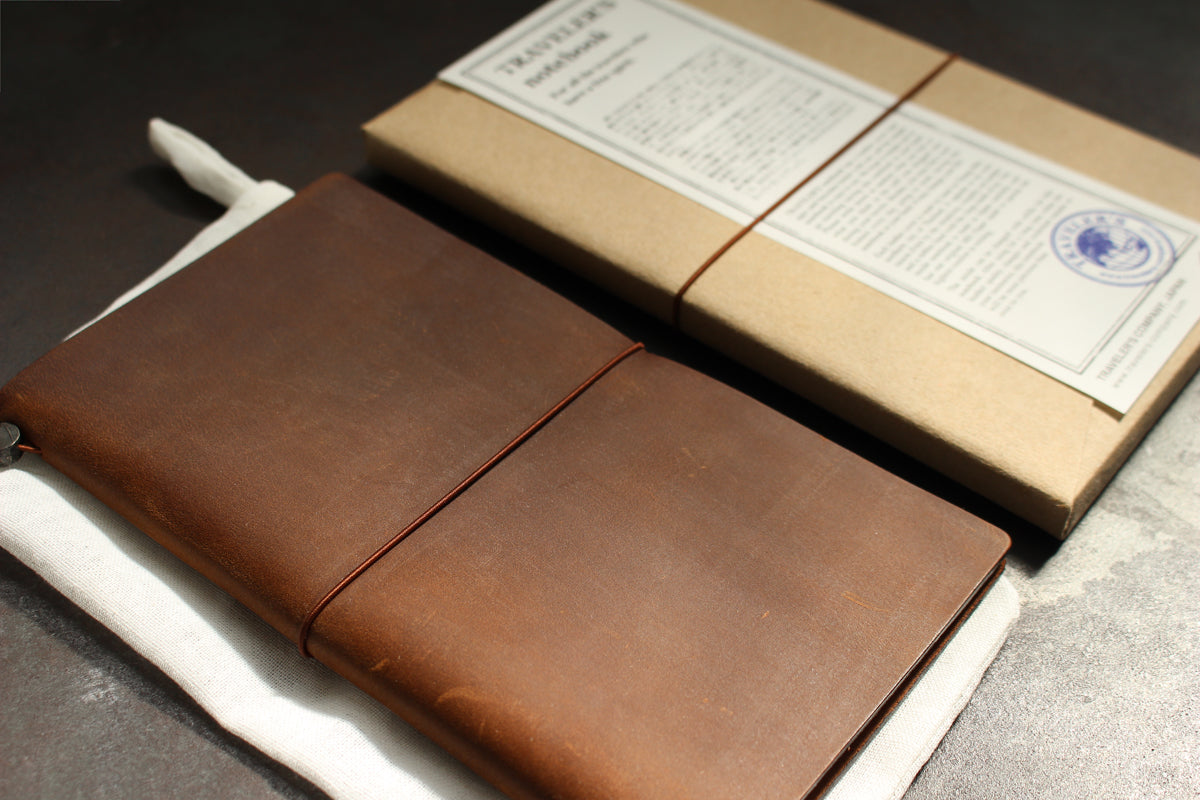 Traveler's Company Leather Notebook - Regular - Brown | Flywheel | Stationery | Tasmania