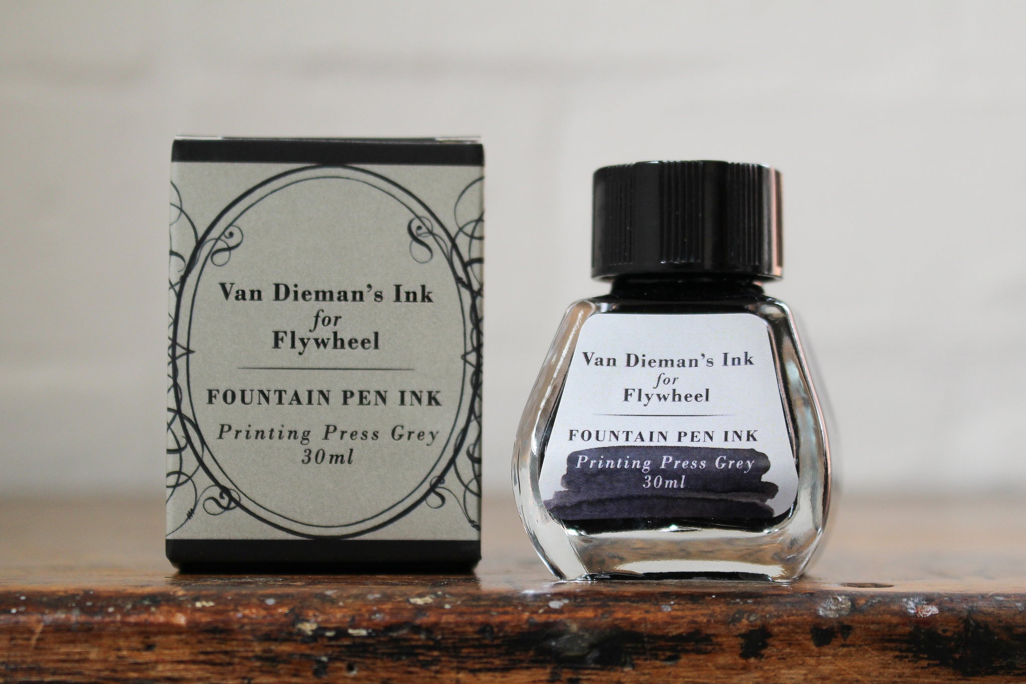Van Dieman's Ink for Flywheel Fountain Pen Ink - Printing Press Grey | Flywheel | Stationery | Tasmania