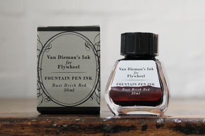 Van Dieman's Ink for Flywheel Fountain Pen Ink - Rust Brick Red | Flywheel | Stationery | Tasmania