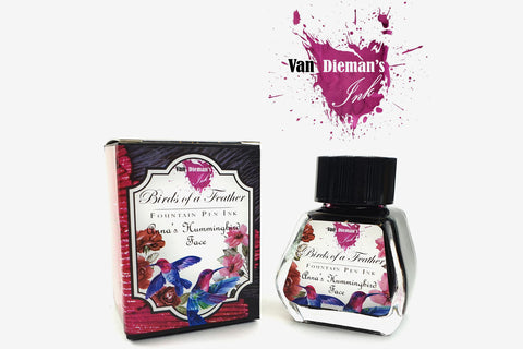 Van Dieman's Ink Fountain Pen Ink - Anna's Hummingbird Face