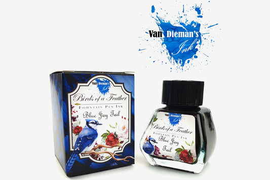 Van Dieman's Ink Fountain Pen Ink - Blue Jay Tail | Flywheel | Stationery | Tasmania