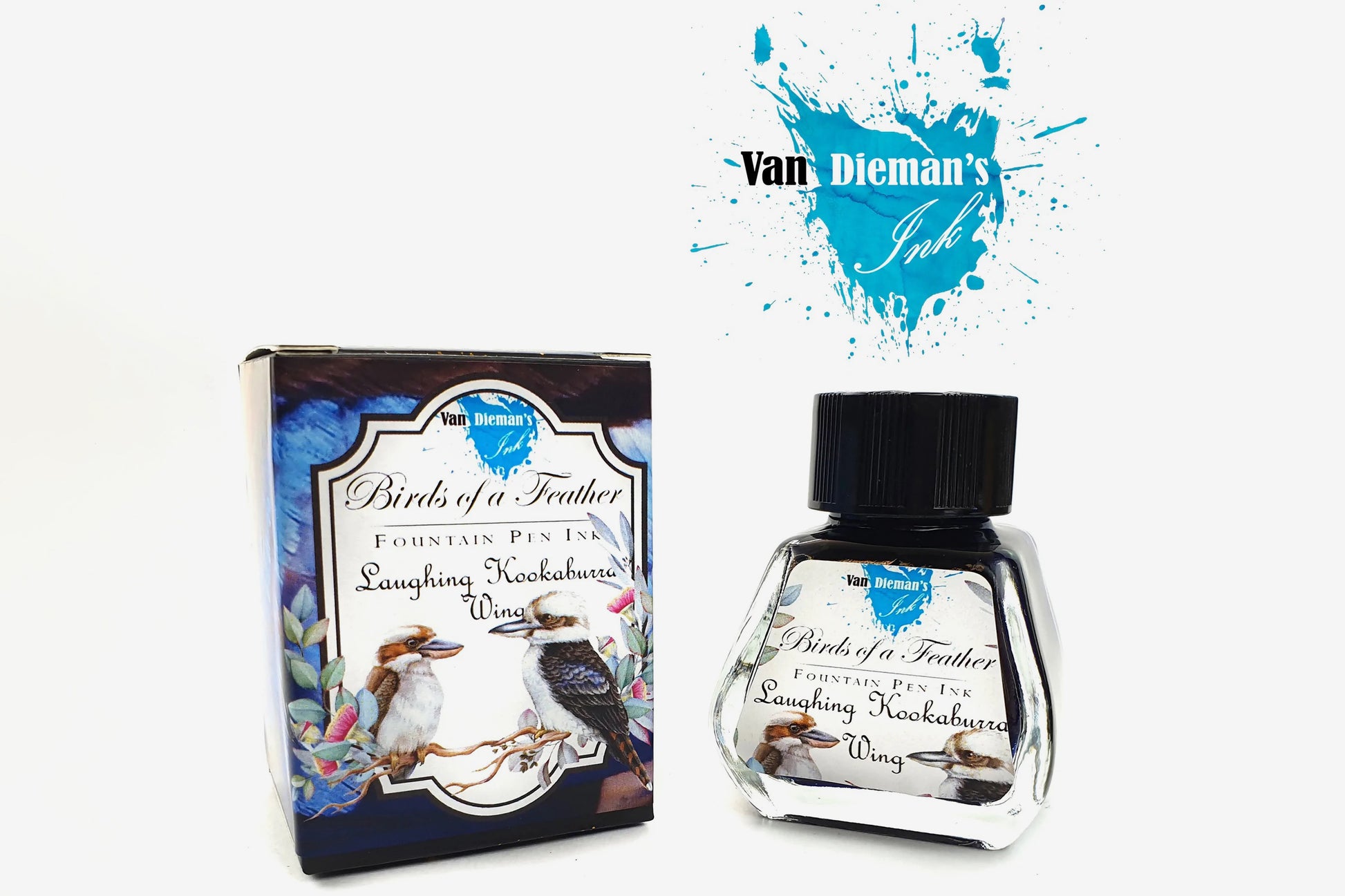 Van Dieman's Ink Fountain Pen Ink - Laughing Kookaburra Wing | Flywheel | Stationery | Tasmania