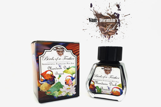 Van Dieman's Ink Fountain Pen Ink - Mandarin Duck Breast | Flywheel | Stationery | Tasmania