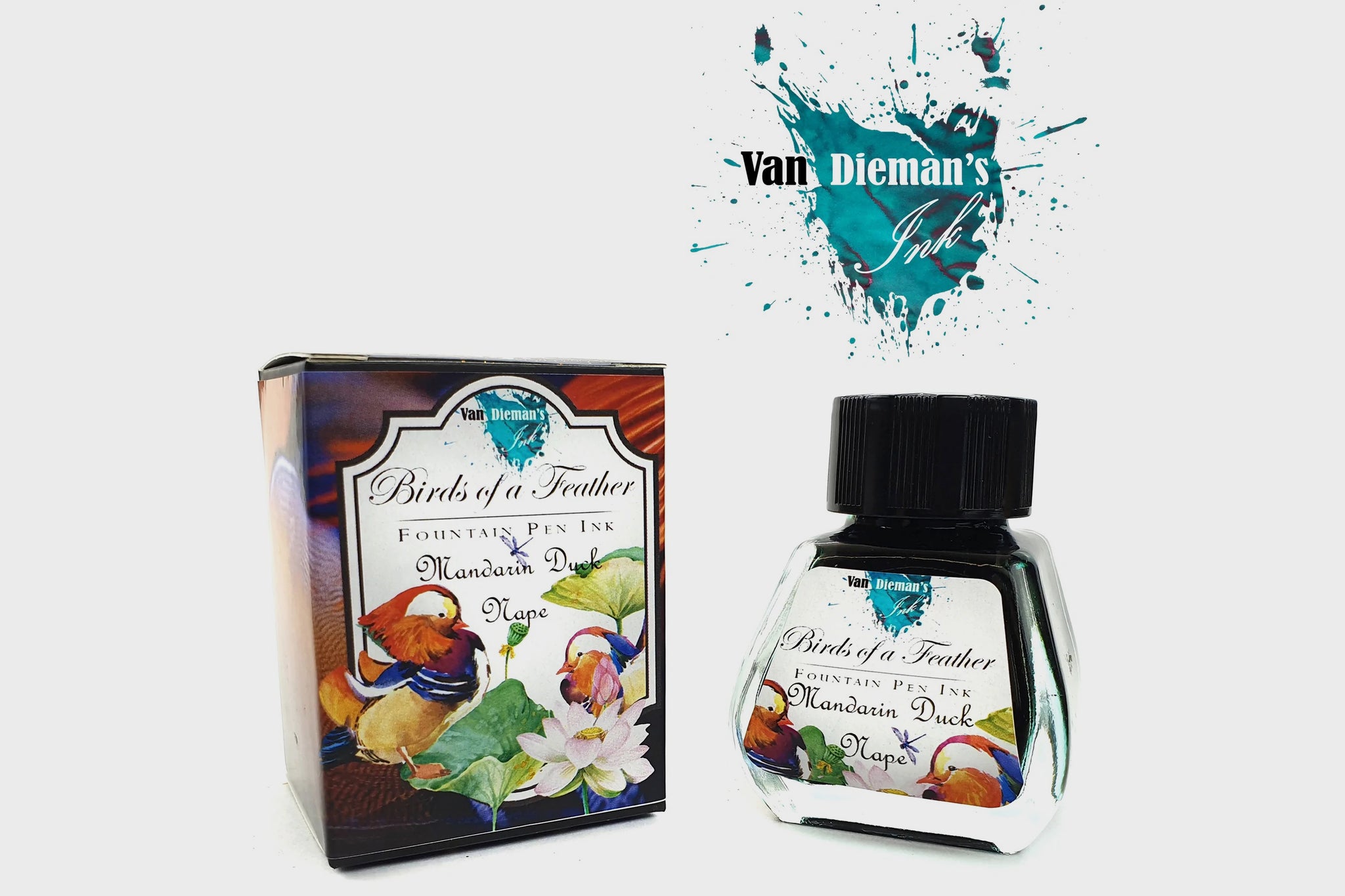 Van Dieman's Ink Fountain Pen Ink - Mandarin Duck Nape | Flywheel | Stationery | Tasmania