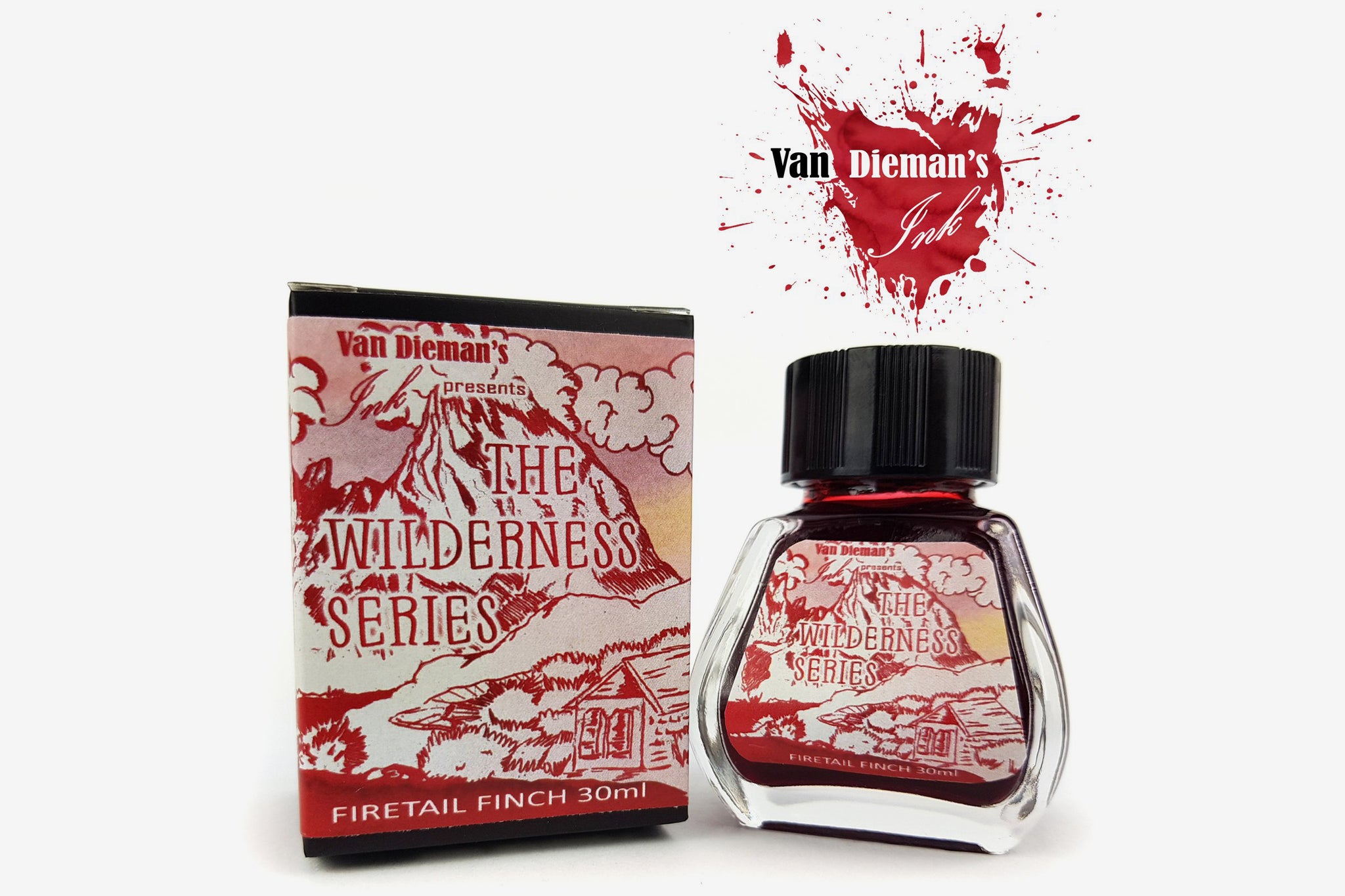 Van Dieman's Ink Fountain Pen Ink - Firetail Finch