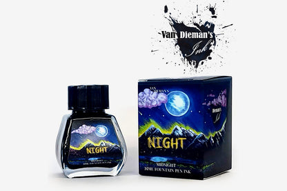 Van Dieman's Ink Fountain Pen Ink - Midnight | Flywheel | Stationery | Tasmania