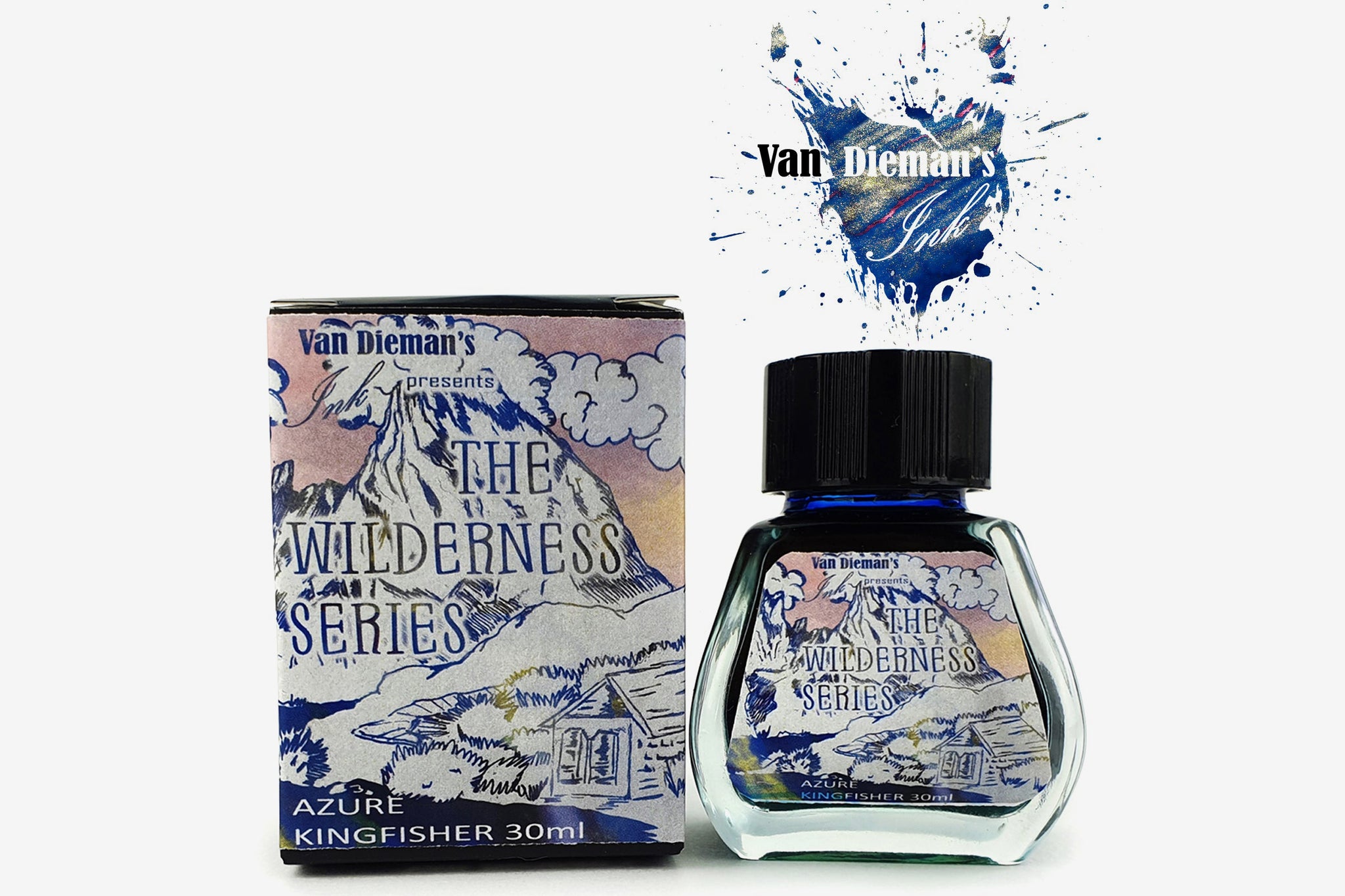 Van Dieman's Ink Fountain Pen Ink - Azure Kingfisher | Flywheel | Stationery | Tasmania