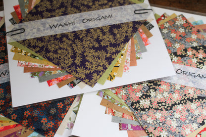 Washi Origami Pack - Mulberry/Yuzen Mix | Flywheel | Stationery | Tasmania