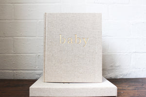 Write To Me Baby Journal - Natural Boxed | Flywheel | Stationery | Tasmania