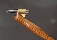 Zillers Nib Holder - 153 Teak Wood Oblique - Nikko G Left